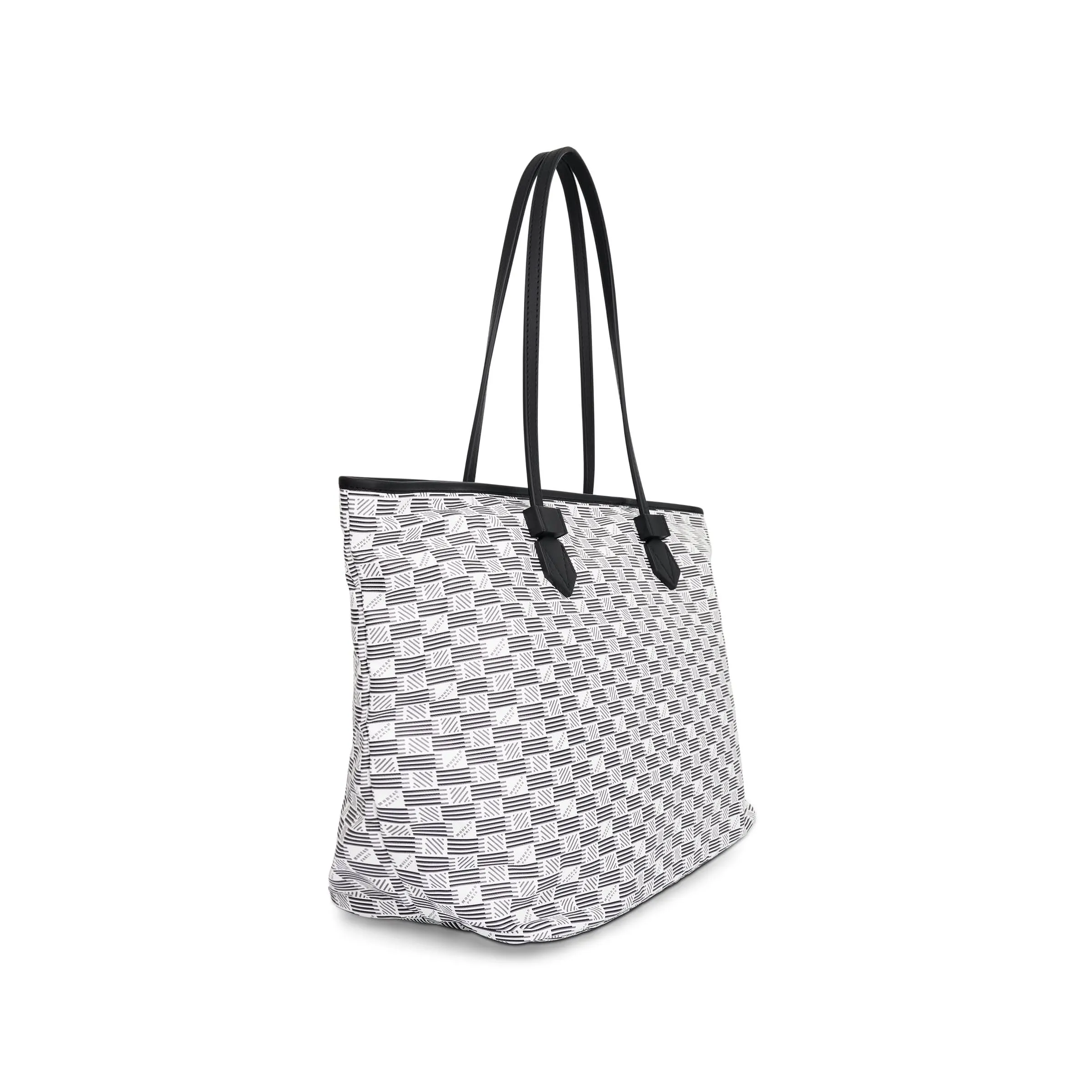 Saint Tropez Tote Bag LR with Zip in White