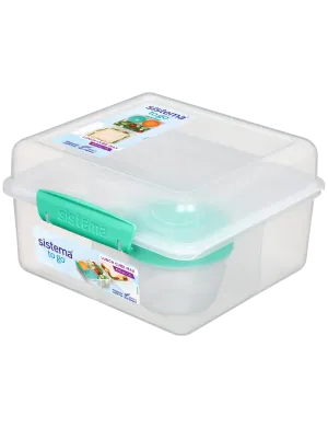 Sistema® 2L Lunch Cube Max TO GO™ with Yogurt Pot