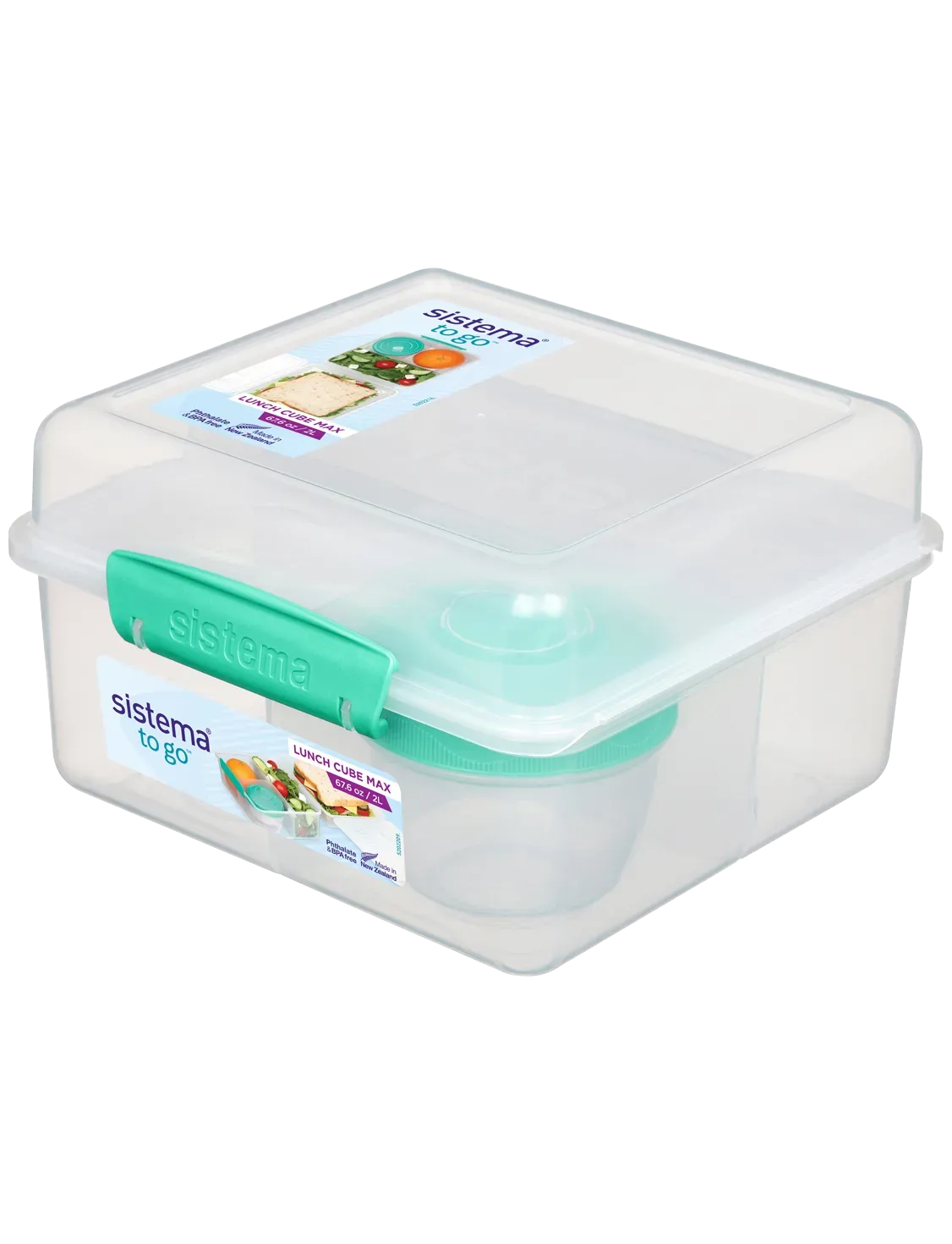 Sistema® 2L Lunch Cube Max TO GO™ with Yogurt Pot