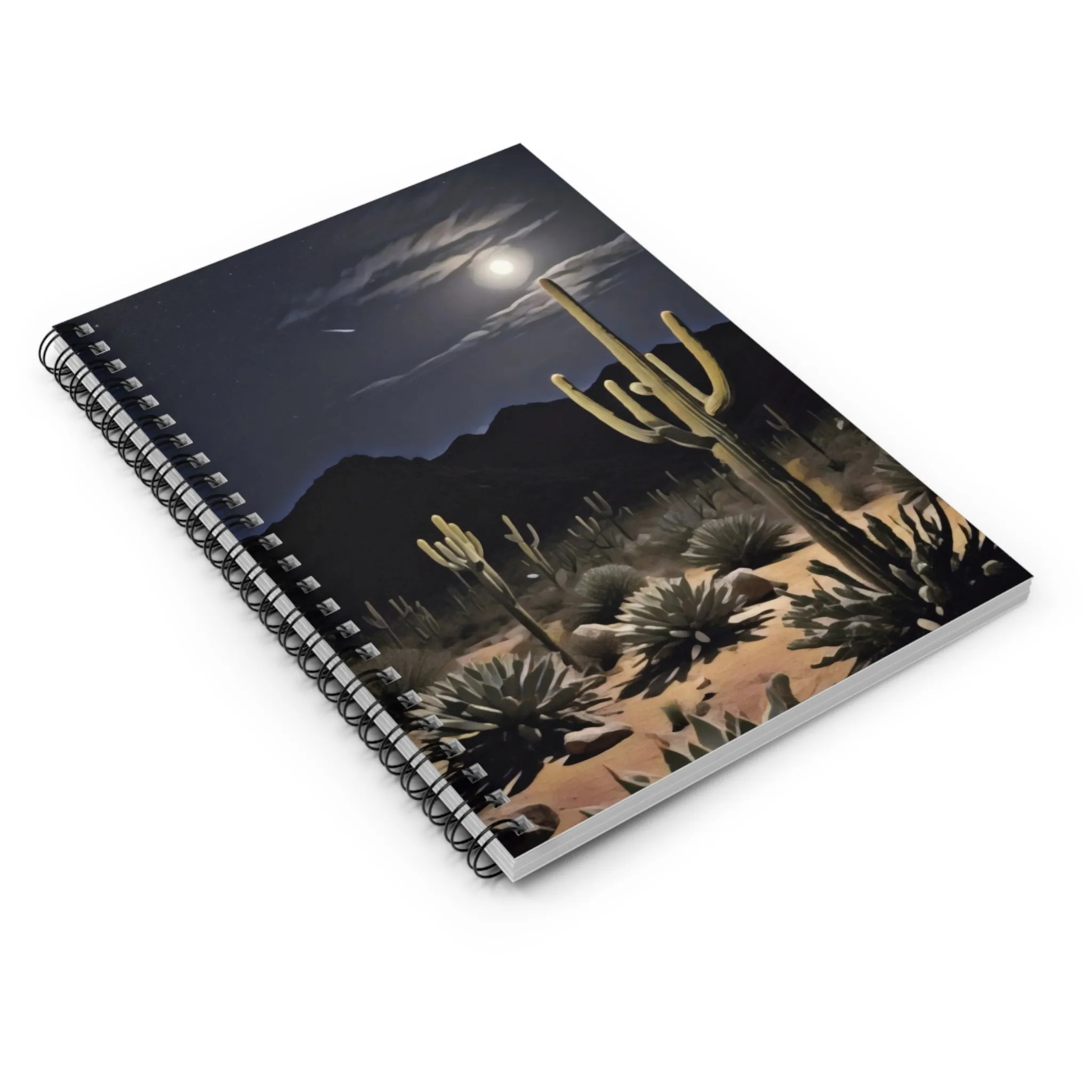 Spiral Notebook - Ruled Line - Desert Moonrise