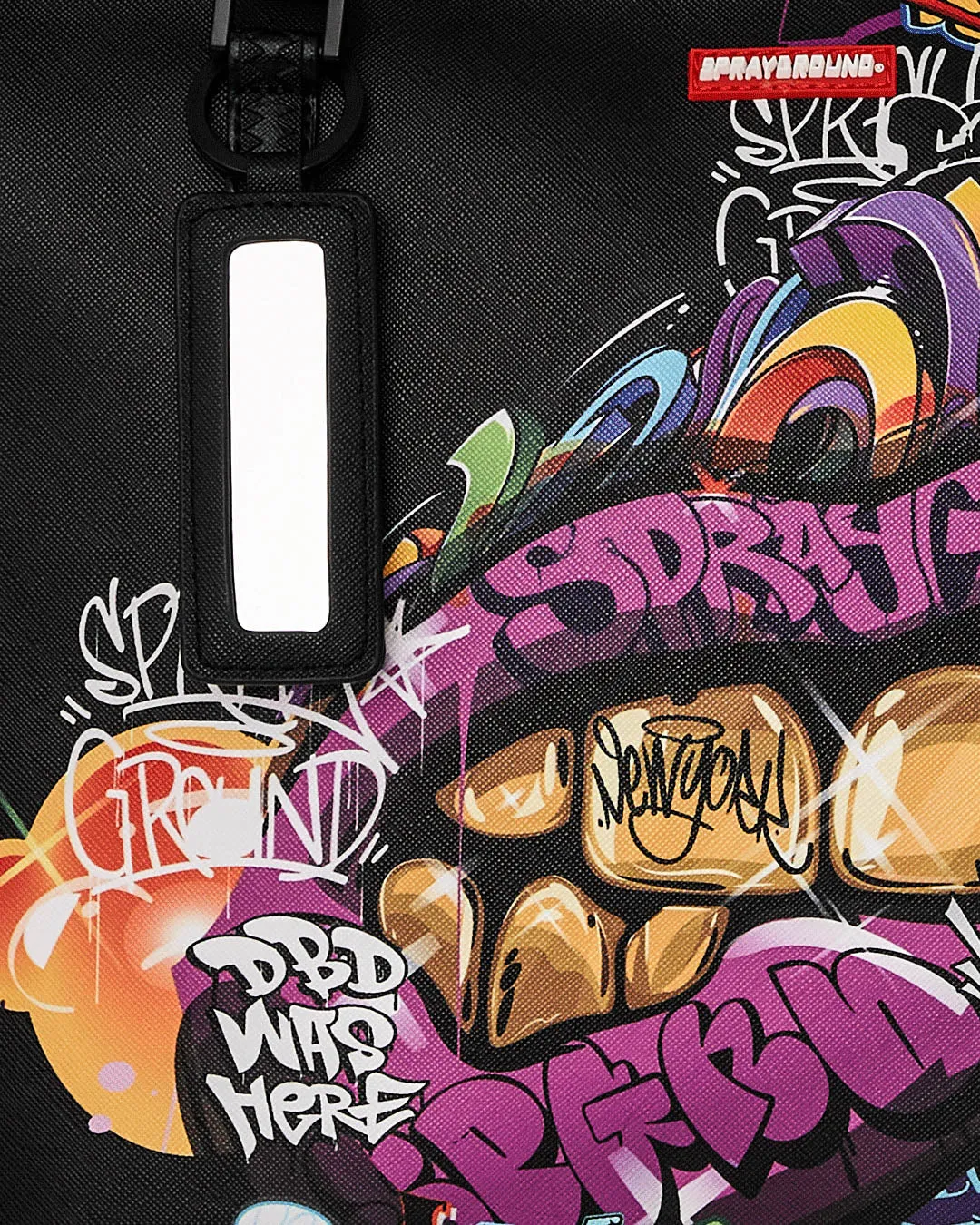 Sprayground Hal;f Graf Lips In Black Tote Bag