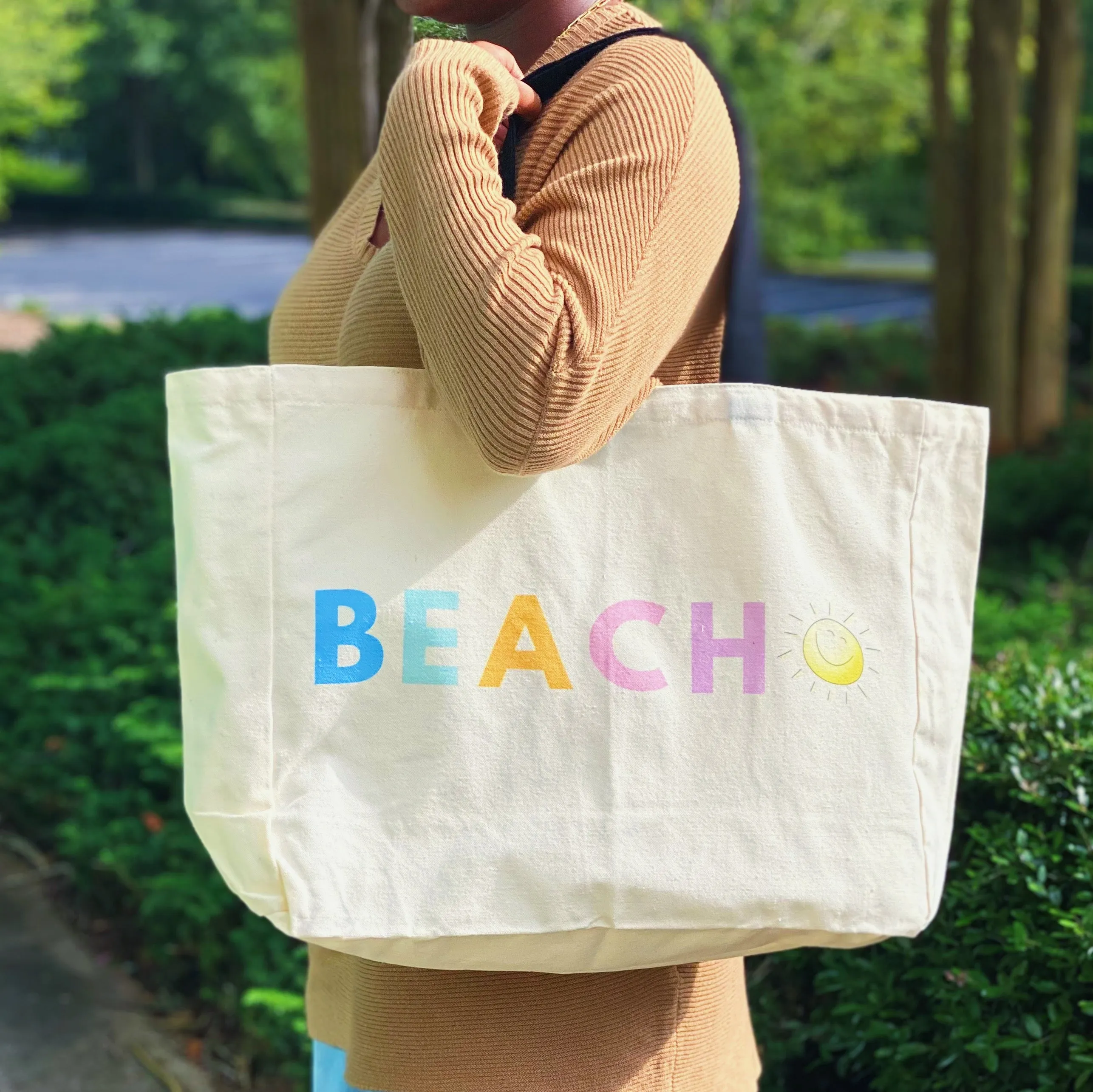 Sunny Beach Canvas Tote