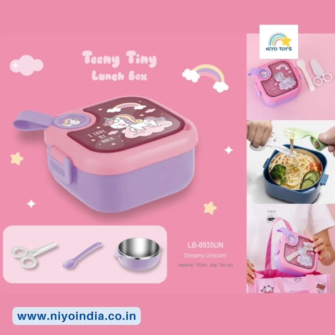 Teeny Tiny 750ml Lunch Box with Spoon & Scissor