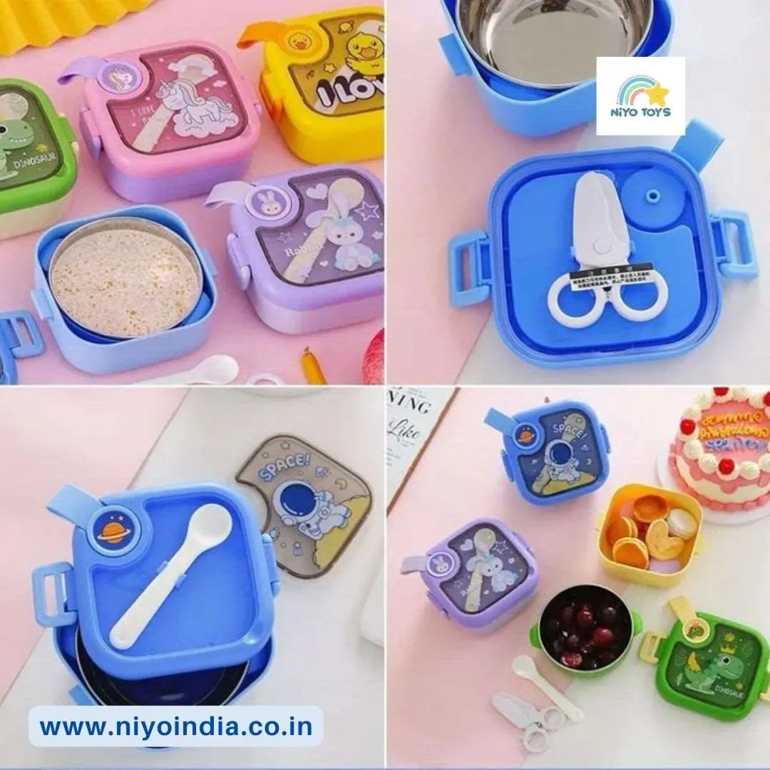 Teeny Tiny 750ml Lunch Box with Spoon & Scissor