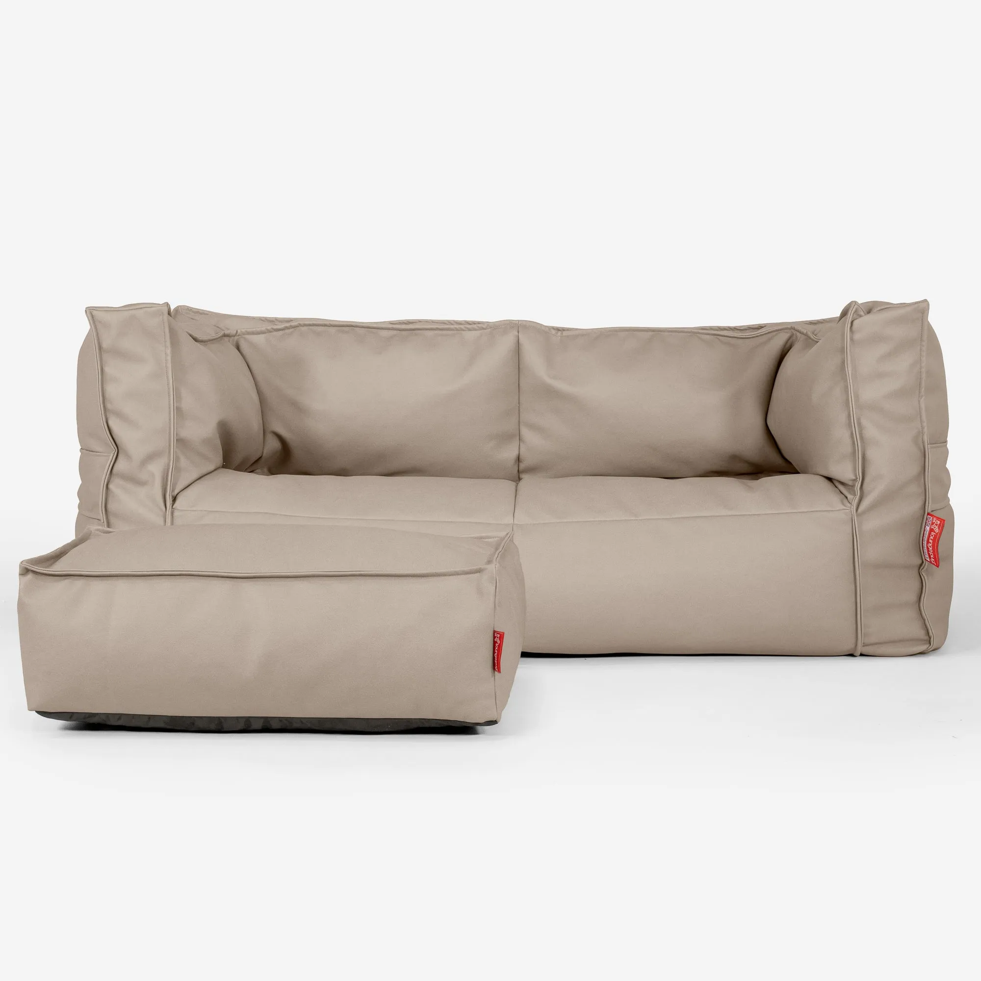 The 2 Seater Albert Sofa Bean Bag - Vegan Leather Ivory