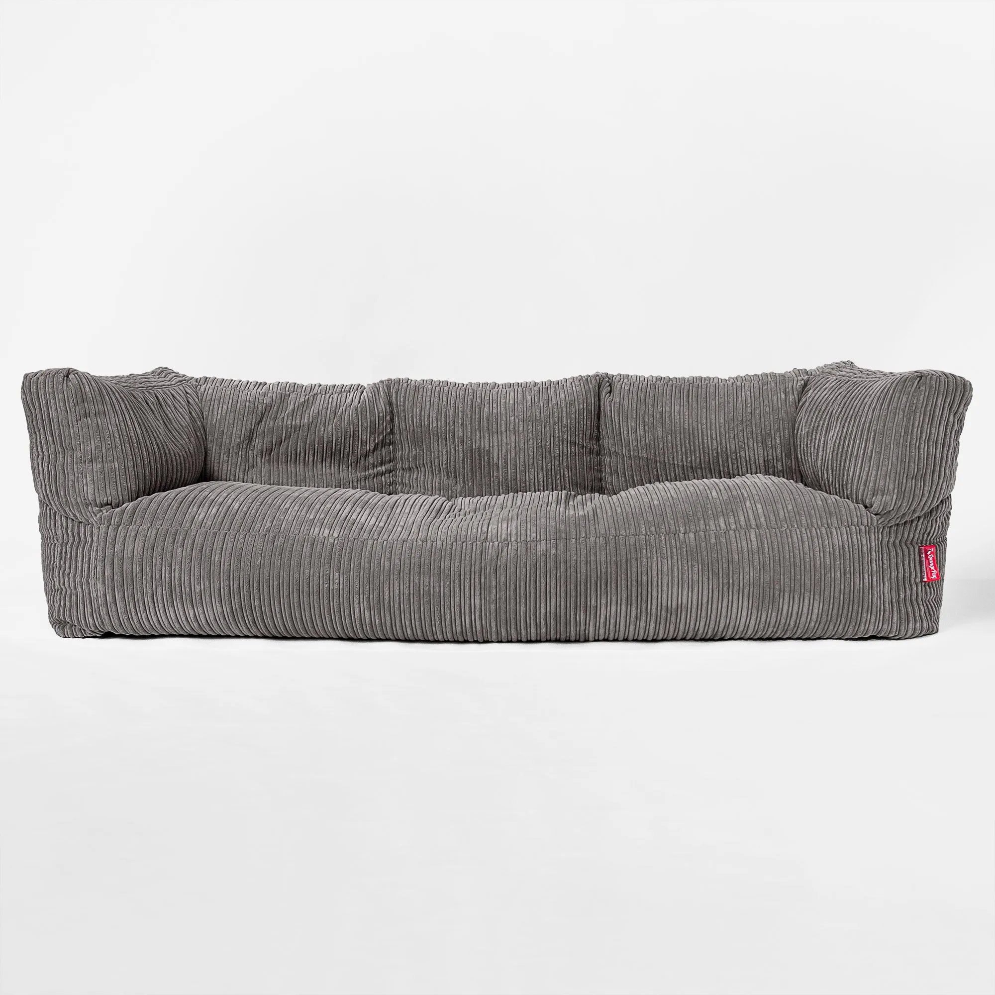 The 3 Seater Albert Sofa Bean Bag - Cord Graphite Grey