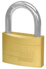 Total Tools Brass Padlock 50mm Security Technology Solid Brass TLK32502