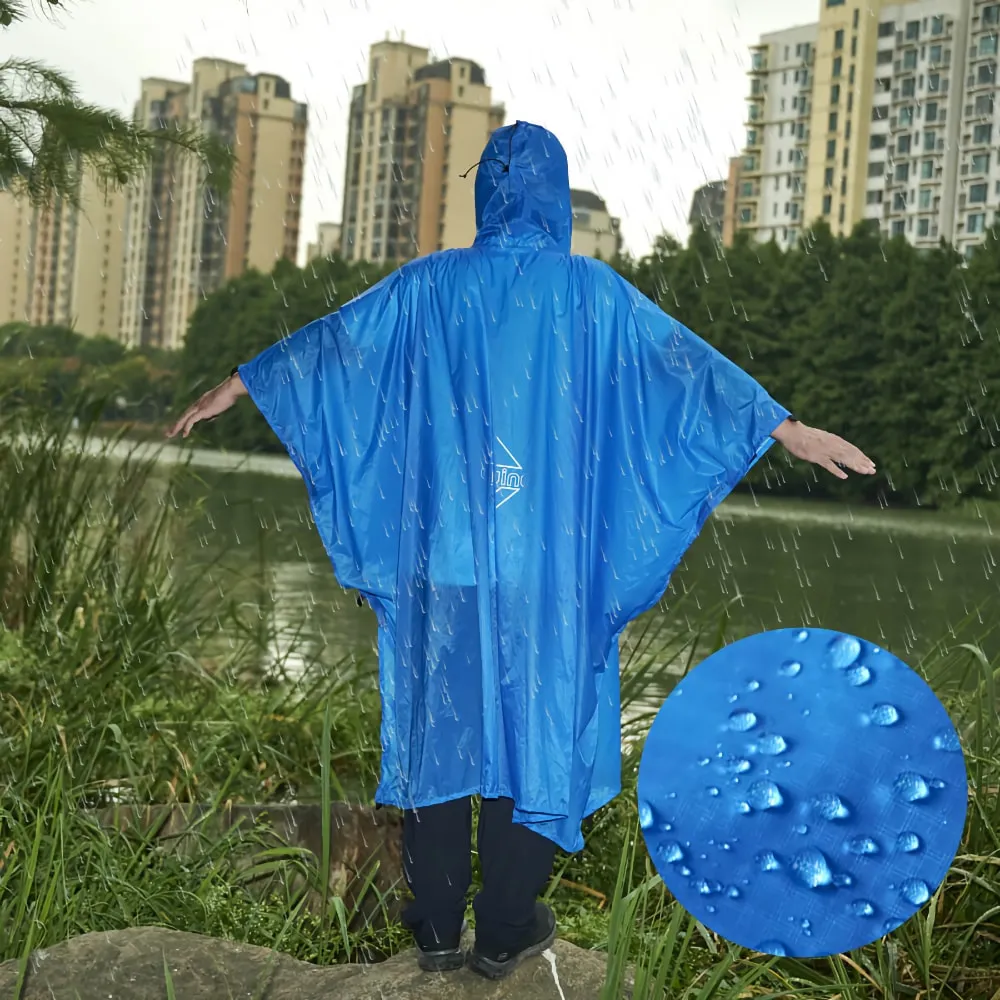 Ultralight Rain Poncho for Hiking and Camping