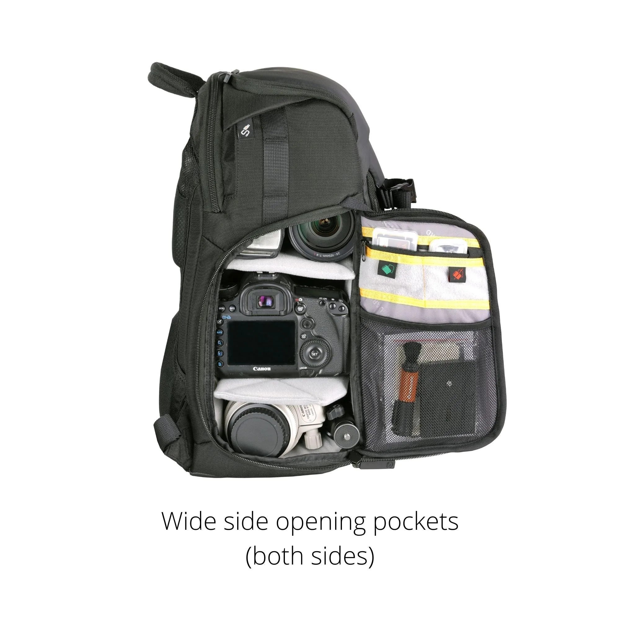 VEO ADAPTOR S41 BK 12 Litre Backpack with USB Port - Side Access