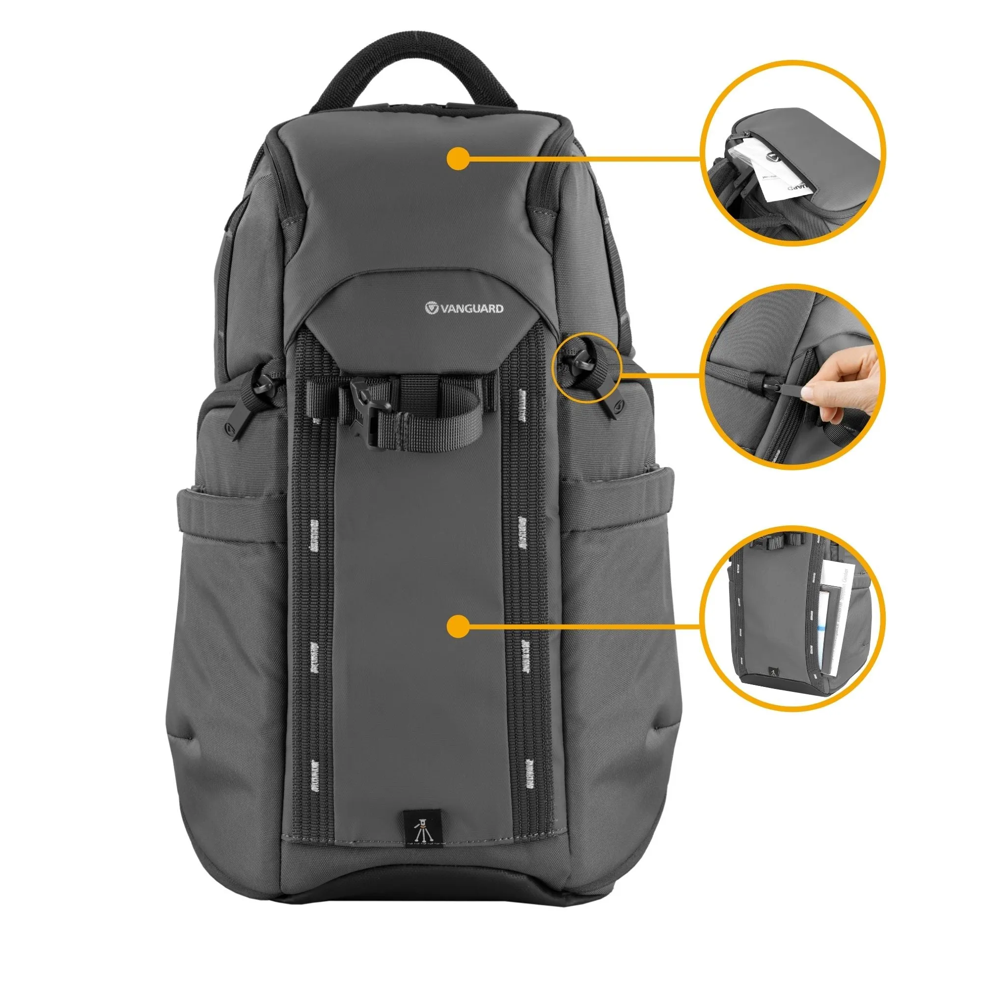 VEO ADAPTOR S41 GY 12 Litre Backpack with USB Port - Side Access