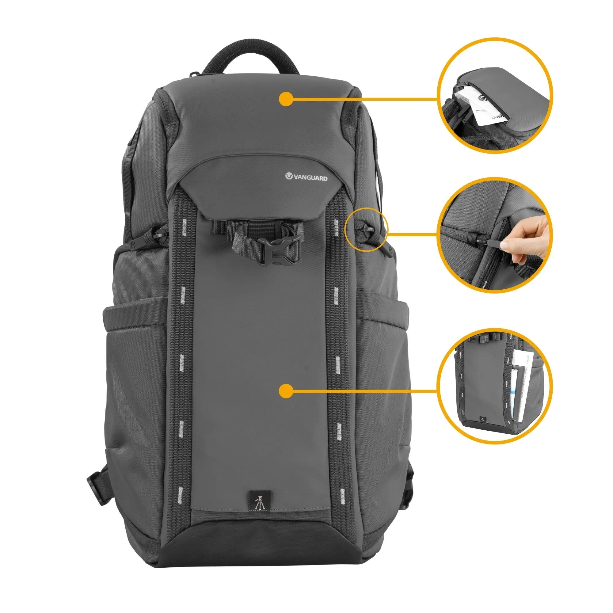 VEO ADAPTOR S46 GY 18 Litre Backpack with USB Port - Side Access