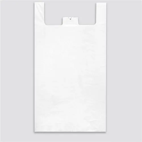 White T - Shirt Bags - 18" x 9" x 34" x 0.6 mil