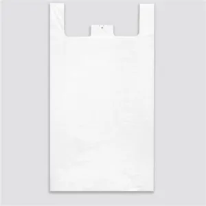 White T - Shirt Bags - 18" x 9" x 34" x 0.6 mil