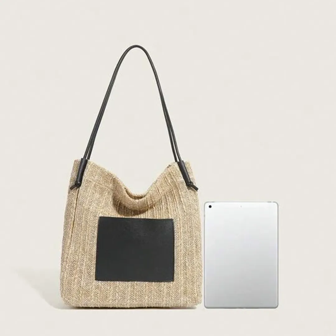 Woven Straw Tote Bag