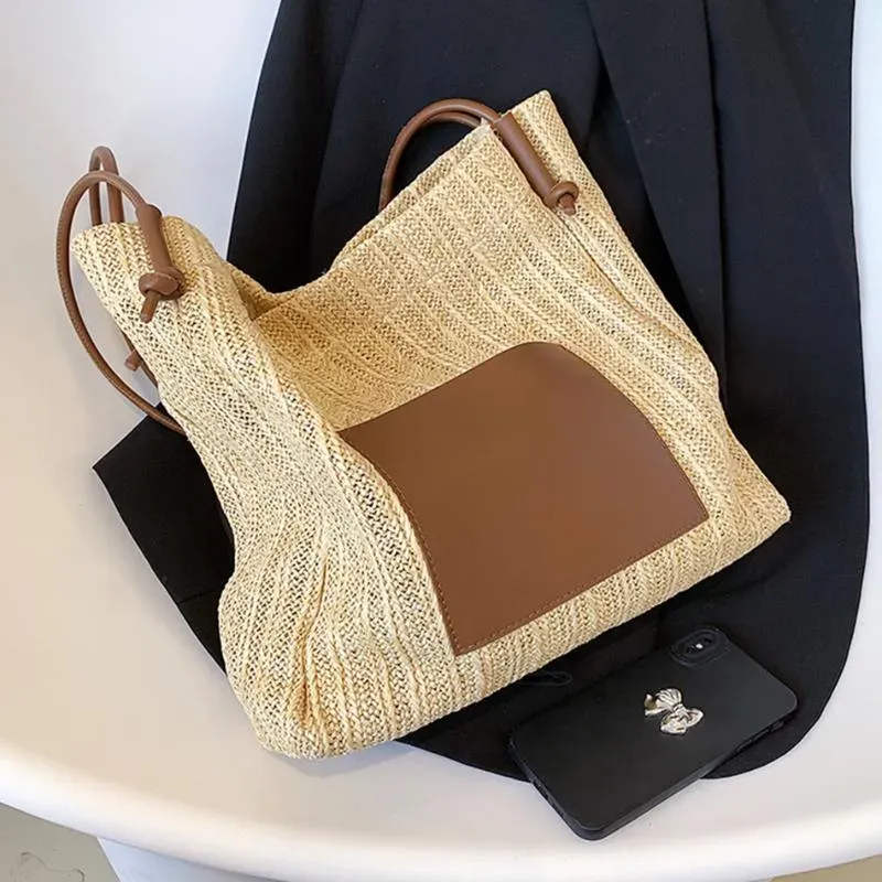 Woven Straw Tote Bag