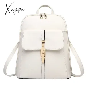 Xajzpa Fashion Versatile Zipper Bag Women Large Capacity Cute Girls Single Shoulder Strap Or Double Strap Backpack