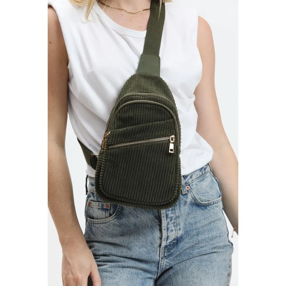 Zephyr - Corduroy Sling Backpack